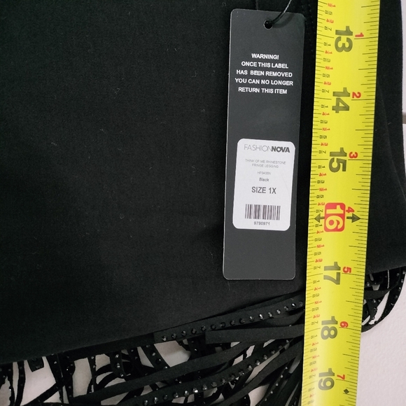 Fashion Nova Think Of Me Black Cropped Fringe Pants - Picture 5 of 8